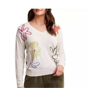 Tribal Sweater NWOT BUT HAVE TAGS. FLORAL AND STRIPE